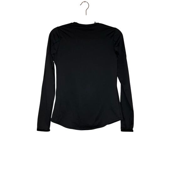 Under Armour ColdGear Black Fitted Fleece Lined Long Sleeve Top Size Small - Picture 4 of 6